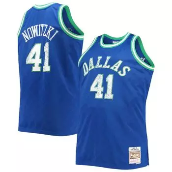 Мужская майка Mitchell & Ness Dirk Nowitzki Royal Dallas Mavericks Big & Tall 1998-99 годов НБА, посвященная 75-летию Diamond Swingman