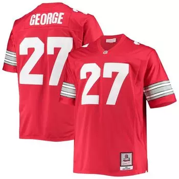 Мужская майка Mitchell & Ness Eddie George Scarlet Ohio State Buckeyes Big & Tall Legacy Alumni Джерси