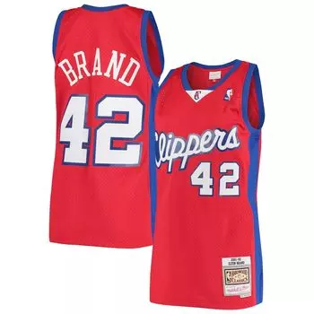 Мужская майка Mitchell & Ness Elton Brand Red LA Clippers 2000/01 Hardwood Classics Swingman — Statement Edition