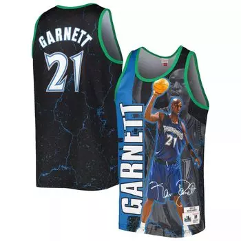 Мужская майка Mitchell & Ness Kevin Garnett Black Minnesota Timberwolves 2003-04 Hardwood Classics Player Burst