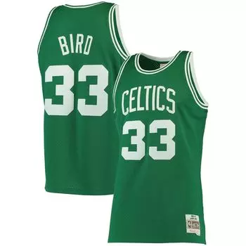Мужская майка Mitchell & Ness Larry Bird Kelly Green Boston Celtics Big & Tall Hardwood Classics