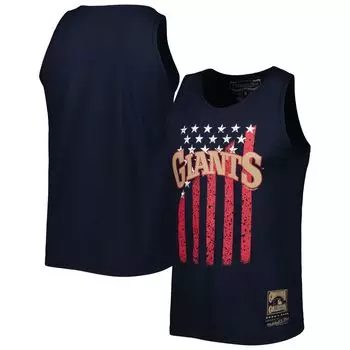 Мужская майка Mitchell & Ness Navy San Francisco Giants Cooperstown Collection Stars and Stripes