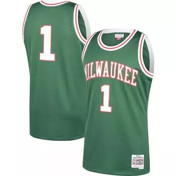 Мужская майка Mitchell & Ness Oscar Robertson Green Milwaukee Bucks 1970-71 Hardwood Classics Swingman