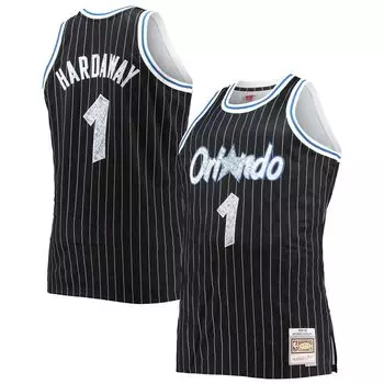 Мужская майка Mitchell & Ness Penny Hardaway Black Orlando Magic Big & Tall 1994-95 годов НБА, посвященная 75-летию Diamond Swingman