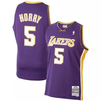 Мужская майка Mitchell & Ness Robert Horry Purple Los Angeles Lakers 1999-2000 Hardwood Classics Swingman Player