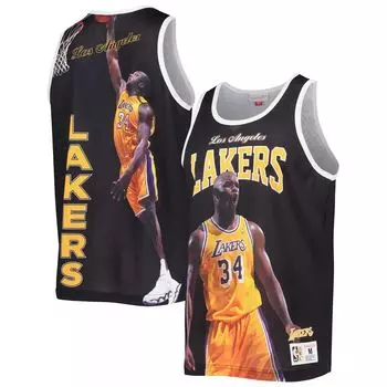 Мужская майка Mitchell & Ness Shaquille O'Neal Black Los Angeles Lakers Hardwood Classics Player