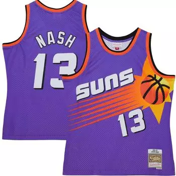 Мужская майка Mitchell & Ness Steve Nash Purple Phoenix Suns Hardwood Classics 1996/97 Tropical Swingman