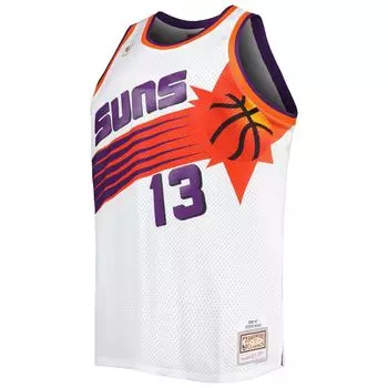 Мужская майка Mitchell & Ness Steve Nash White Phoenix Suns Big & Tall Hardwood Classics 1996-97 Swingman Джерси