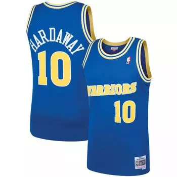 Мужская майка Mitchell & Ness Tim Hardaway Royal Golden State Warriors 1990 Hardwood Classics Swingman Player