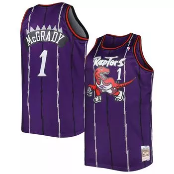 Мужская майка Mitchell & Ness Tracy McGrady Purple Toronto Raptors Big & Tall Hardwood Classics 1998-99 Swingman