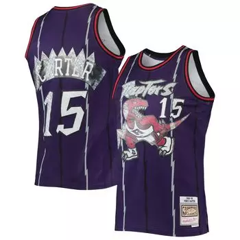 Мужская майка Mitchell & Ness Vince Carter Purple Toronto Raptors 1998-99 Hardwood Classics 75th Anniversary Diamond Swingman