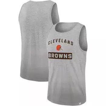 Мужская майка на бретелях Fanatics серого цвета с принтом Cleveland Browns Our Year