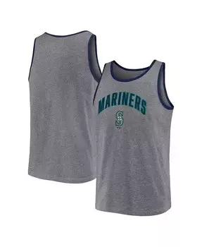 Мужская майка на бретелях Seattle Mariners серого цвета Хизер Fanatics, серый
