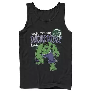 Мужская майка на День отца Marvel Hulk Incredible Dad Licensed Character