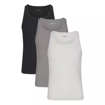 Мужская майка на ребрах, 3 шт. SKIMS Skims Cotton, цвет Heather Multi