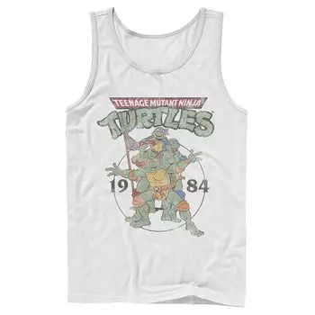 Мужская майка Nickelodeon nage Mutant Ninja Turtles Classic Circle 1984 года Licensed Character, белый