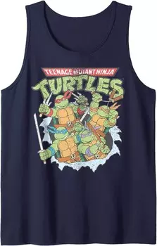 Мужская майка Nickelodeon Teenage Mutant Ninja Turtles Break Through, темно-синий