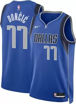 Мужская майка Nike Dallas Mavericks Luka Doncic #77 Royal Dri-FIT Swingman