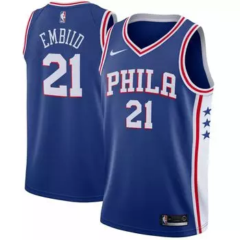 Мужская майка Nike Joel Embiid Royal Philadelphia 76ers Swingman — Icon Edition