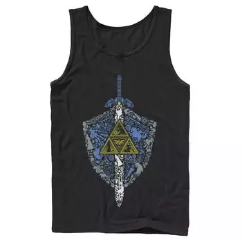 Мужская майка Nintendo The Legend of Zelda Hylian Shield без рукавов Licensed Character