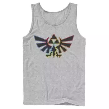 Мужская майка Nintendo Zelda Hyrule Crest Tie-Dye Outline Licensed Character