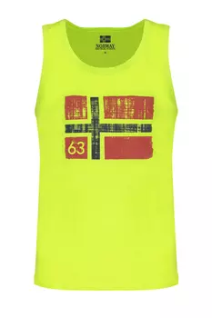 Мужская майка Norway 1963 хлопковая с принтом, желто-зеленый