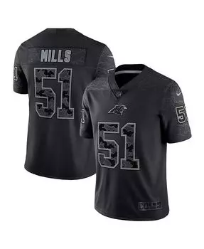 Мужская майка отставного игрока Sam Mills Black Carolina Panthers RFLCTV Limited Nike, черный
