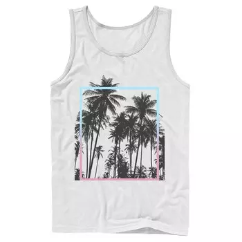 Мужская майка Paradise Palm Trees Gradient Box Design Licensed Character, белый
