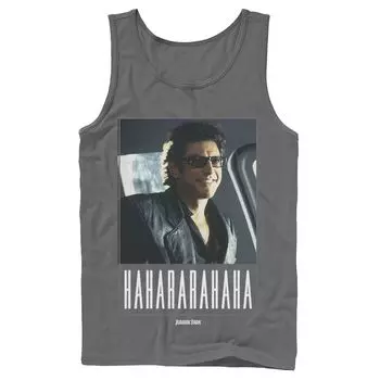 Мужская майка «Парк Юрского периода» Ian Malcolm Hahararahaha Licensed Character