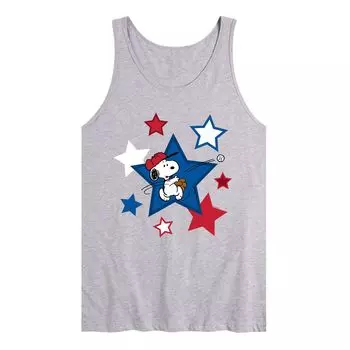 Мужская майка Peanuts Snoopy Baseball Stars Licensed Character