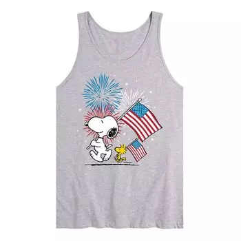 Мужская майка Peanuts Snoopy Woodstock Fireworks Licensed Character