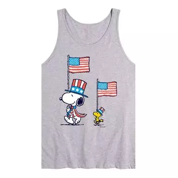 Мужская майка Peanuts Snoopy Woodstock March Licensed Character