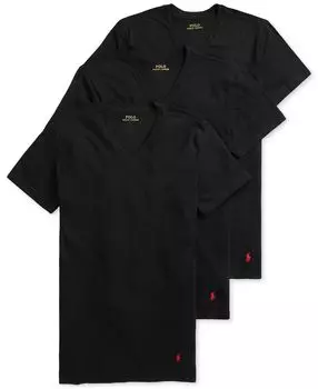 Мужская майка приталенного кроя с v-образным вырезом, комплект из 3 шт. Polo Ralph Lauren