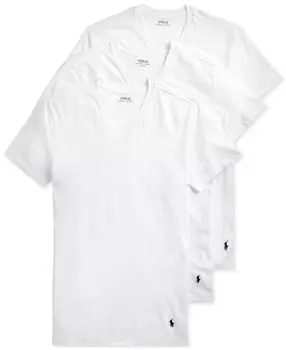 Мужская майка приталенного кроя с v-образным вырезом, комплект из 3 шт. Polo Ralph Lauren