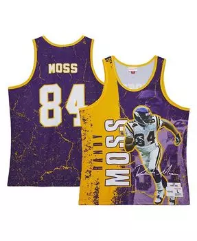 Мужская майка Randy Moss Purple Minnesota Vikings 1998 Player Burst Mitchell & Ness, фиолетовый