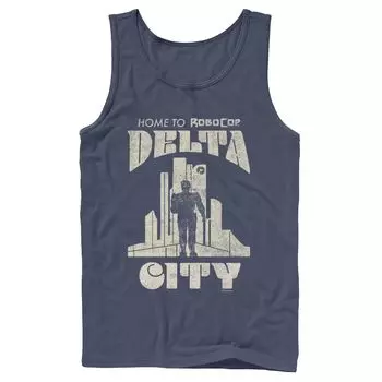 Мужская майка RoboCop Delta City Home To RoboCop Silhouette Licensed Character