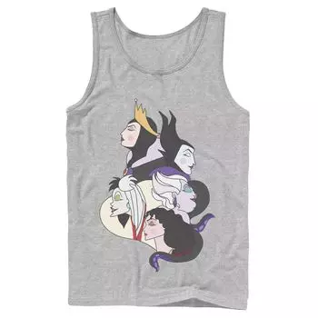 Мужская майка с боковым профилем Disney Villains Group Shot Licensed Character