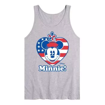 Мужская майка с флагом и сердечком Disney's Minnie Mouse Licensed Character