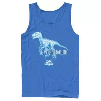 Мужская майка с голограммой и логотипом Jurassic World Velociraptor Licensed Character