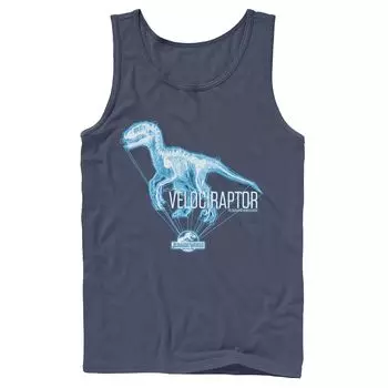 Мужская майка с голограммой и логотипом Jurassic World Velociraptor Licensed Character