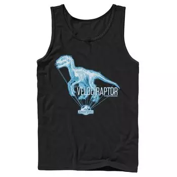 Мужская майка с голограммой и логотипом Jurassic World Velociraptor Licensed Character