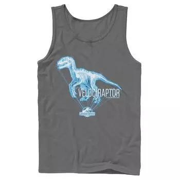 Мужская майка с голограммой и логотипом Jurassic World Velociraptor Licensed Character