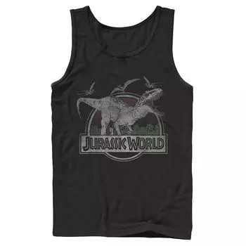 Мужская майка с графическим логотипом и логотипом Jurassic World T-Rex Dinosaurs Licensed Character