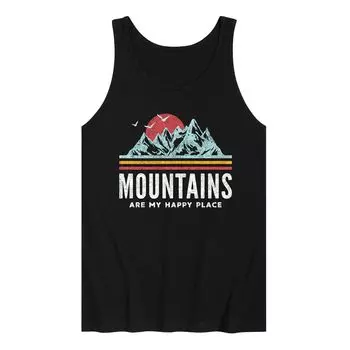 Мужская майка с графическим рисунком Mountains Are My Happy Place Licensed Character