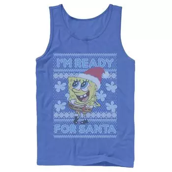 Мужская майка с графическим рисунком Nickelodeon SpongeBob SquarePants I'm Ready For Santa Ugly Christmas