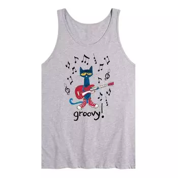 Мужская майка с изображением гитары Pete The Cat Groovy Licensed Character