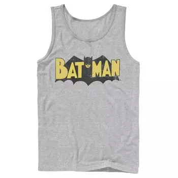 Мужская майка с крупным текстовым логотипом DC Comics Batman Licensed Character