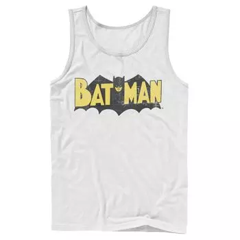 Мужская майка с крупным текстовым логотипом DC Comics Batman Licensed Character