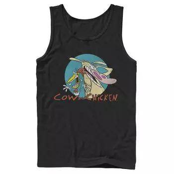 Мужская майка с логотипом Cartoon Network Cow & Chicken Licensed Character