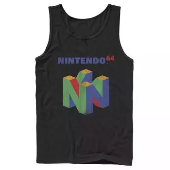Мужская майка с логотипом Classic Retro Vintage Logo для Nintendo 64 Licensed Character